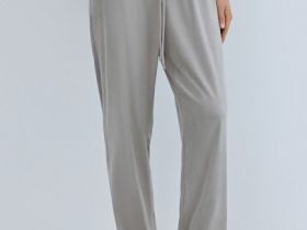 Брюки Baggy из искусственной замши, Серый