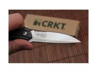 Складной нож CRKT Ripple Charcoal Combo, сталь Acuto 440, рукоять нержавеющая сталь 420J2