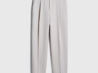 Зауженные брюки с ремнём, Бежевый