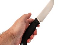Нож Охотник, сталь PGK, рукоять микарта черная