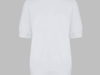 Легкий джемпер прямого кроя с коротким рукавом