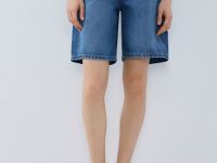 Шорты-бермуды со средней посадкой, Синий