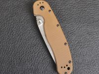 Нож складной Ontario RAT-1, сталь D2, Satin, рукоять термопластик GRN, brown
