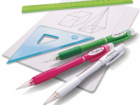 Карандаш автоматический Pentel Fiesta II 0,5 мм, c резиновым грипом, красный корпус