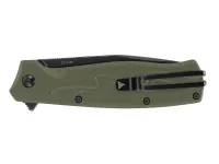 Складной нож SRM 221X-GP blackwash сталь 14C28N, рукоять OD Green G10