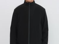 Утеплённая куртка с воротником-стойкой, Черный