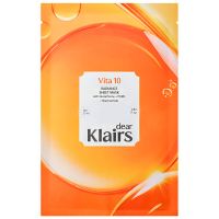 Маска для сияния кожи с ПДРН и витамином C Dear, Klairs Vita 10 Radiance Sheet Mask