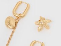 Набор серёг для девочек, 2 пары, Золотой