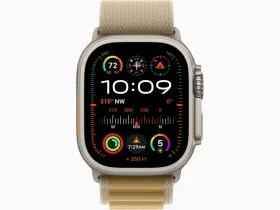Смарт-часы Apple Watch Ultra 2 (2024) 49mm Natural Titanium Case with Tan Alpine Loop (L)