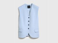 Удлинённый жилет, Голубой