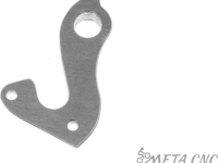 Держатель заднего переключателя "петух" Meta №55 фрезерованный (серебристый)