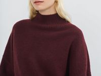 Свитер из мягкой пряжи с шерстью, Фиолетовый