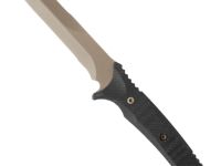 Нож с фиксированным клинком Spartan Blades Breed Fighter Dark Earth, сталь CPM-S35VN, рукоять черная микарта