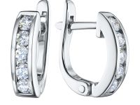 Серьги из белого золота с бриллиантами э0901сг05102300