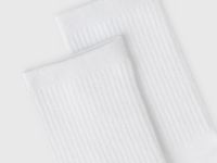 Базовые носки в рубчик, Белый