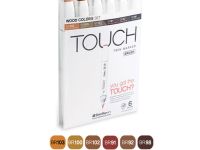 Набор маркеров Touch Twin BRUSH 6 цв, древесные тона