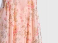 Платье А-силуэта с принтом, Оранжевый