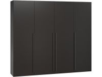 Распашной шкаф Кимбол 4-240x210 Черный с зеркалом