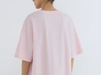 Футболка оверсайз с вышивкой, Розовый