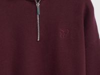 Джемпер с воротником-стойкой на молнии, Фиолетовый