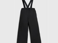 Утеплённые брюки на лямках для девочек, Черный