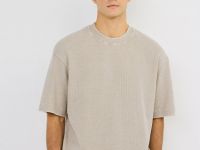 Футболка с эффектом стирки, Бежевый