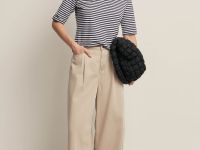 Футболка в полоску приталенного силуэта