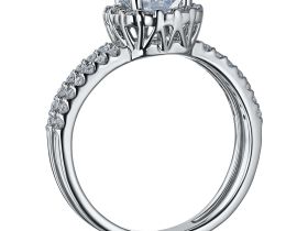 Классическое кольцо из белого золота э4712кц01210602_white