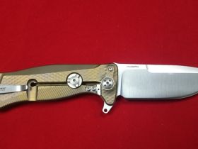 Нож складной LionSteel SR11 B (BRONZE), сталь Uddeholm Sleipner® Satin, рукоять титан по технологии Solid®, бронзовый