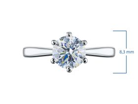 Классическое кольцо из серебра э0612кц07220863_white