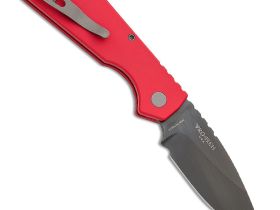 Автоматический нож Pro-Tech Strider PT+, сталь CPM-Cruwear, рукоять алюминий, красный