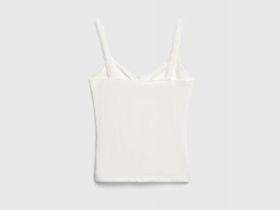 Майка с кружевом для девочек, Белый