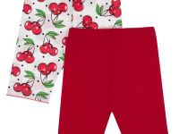 Брюки детские трикотажные для девочек (легинсы укороченные), 2 пары в комплекте