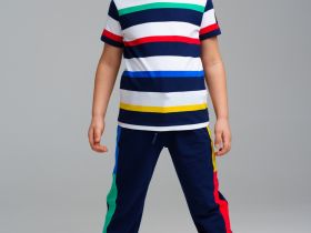 Комплект трикотажный для мальчиков: фуфайка (футболка), брюки