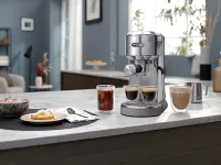 Кофеварка рожковая De'Longhi Dedica Duo EC890.M (Silver)