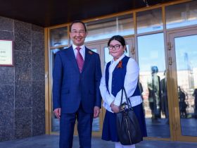 Глава Якутии принял участие в праздничных мероприятиях проекта «Проспект Победы»