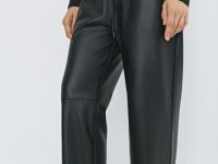 Брюки из искусственной кожи, Черный