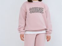 Широкие трикотажные брюки для девочек, Розовый