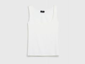 Топ с широкими бретелями, Белый