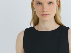 Майка с баской и рельефами, Черный