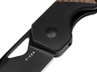 Складной нож Kizer Militaw black сталь Nitro-V, рукоять Black G10/Brown Micarta