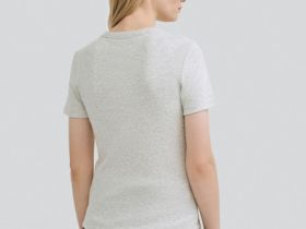 Футболка в рубчик, Серый