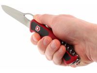 Нож перочинный Victorinox RangerGrip 61, сталь X55CrMo14, рукоять полиамид, красно-чёрный, 11 функций, 130мм