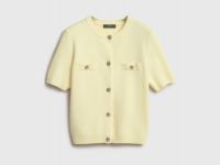 Кардиган с коротким рукавом, Желтый