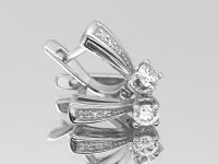 Серьги из белого золота с бриллиантами э0901сг12142000