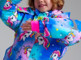 Комплект текстильный с полиуретановым покрытием для девочек: куртка, полукомбинезон