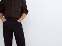 Плотная рубашка из трикотажа, Коричневый