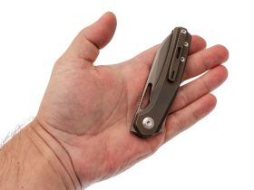 Складной нож Dr.Tech D4281BR, сталь M390, рукоять TC4, бронзовый