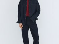 Джинсовая рубашка на пуговицах, Синий