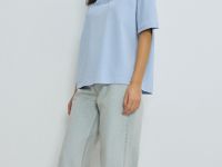 Футболка с 3D-вышивкой, Голубой